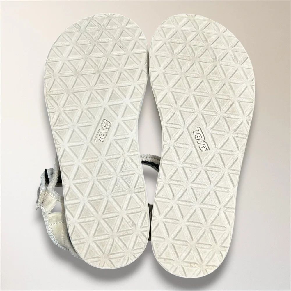 Teva Midform Universal Chunky Platform Slingback Sandals Womens 10 Ivory Travel‎